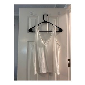 White Detailed Tank Top